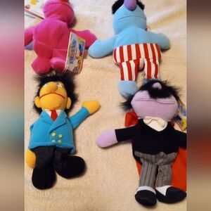 Seasams Street Beans Plush Toy Set - Blue and Purple Characters